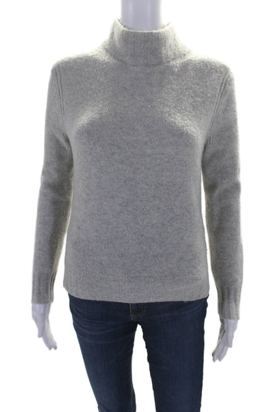 Point Sur Womens Pullover Long Sleeve Mock Neck Sweater Gray Size Small