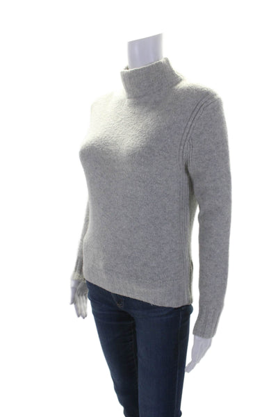 Point Sur Womens Pullover Long Sleeve Mock Neck Sweater Gray Size Small