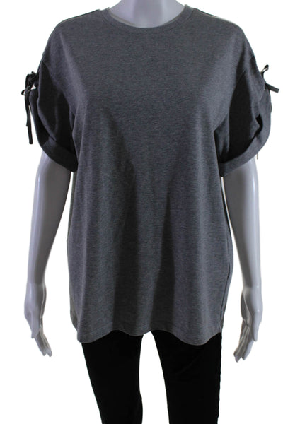 3.1 Phillip Lim Womens Short Sleeve Crew Neck Basic T Shirt Gray Medium