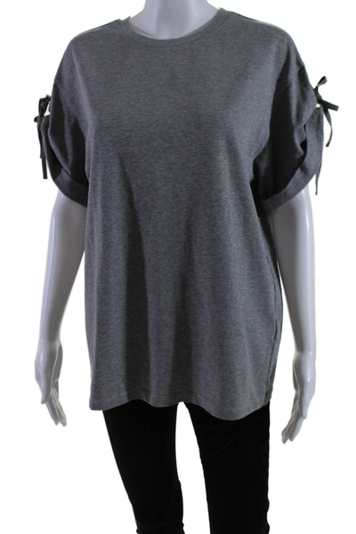 3.1 Phillip Lim Womens Short Sleeve Crew Neck Basic T Shirt Gray Medium