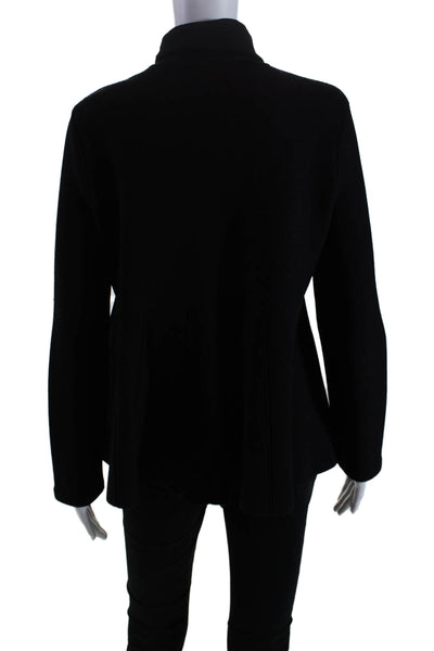 Cinq A Sept Womens Long Sleeve Tight Knit Turtleneck Top Black Medium