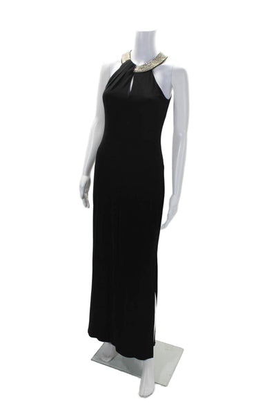Laundry by Shelli Segal Womens Chain Detail Sleeveless Maxi Dress Black Size 0