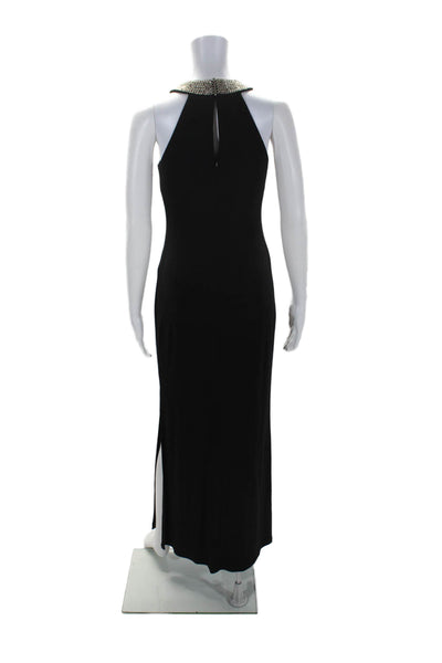 Laundry by Shelli Segal Womens Chain Detail Sleeveless Maxi Dress Black Size 0