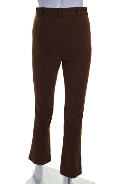 Everlane Womens High Rise Skinny Leg Zip Up Trouser Pants Amber Brown Size 4