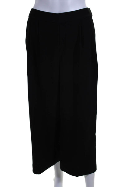 J Crew 365 Womens Long Sleeves Blouse Pleated Front Wide Leg Pant Set Black Size