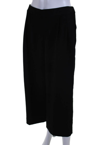 J Crew 365 Womens Long Sleeves Blouse Pleated Front Wide Leg Pant Set Black Size