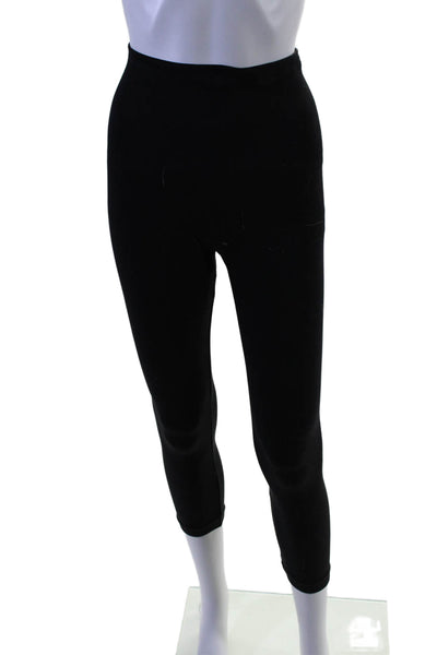 SPANX® Womens Solid Black Pull On Cropped Pants Leggings Size M