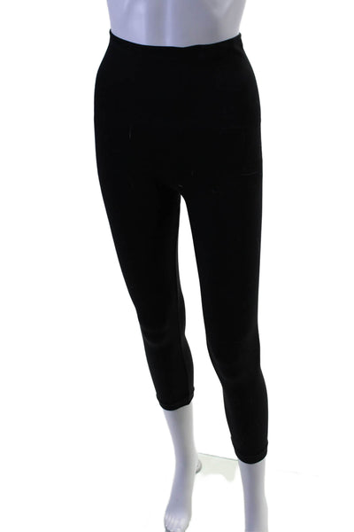 SPANX® Womens Solid Black Pull On Cropped Pants Leggings Size M