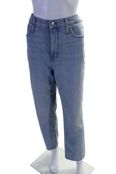 Madewell Womens Cotton Denim Five Pocket High-Rise Tapered Jeans Blue Size 31