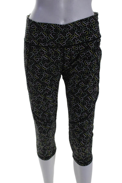 Sweaty Betty Womens Elastic Waistband Printed Power Crop Leggings Black Size 12