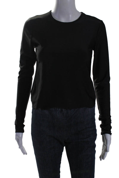 Cover Womens Pullover Long Sleeve Scoop Neck Basic Top Black Size XS