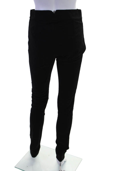 Iisli Womens Two Pocket Hook Closure Mid-Rise Skinny Pants Trousers Black Size 6
