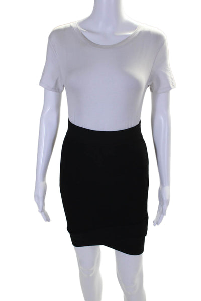 BCBG Max Azria Womens Pull On Body Con Mini Silvie Skirt Black Size Small