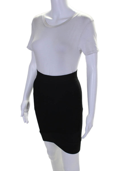 BCBG Max Azria Womens Pull On Body Con Mini Silvie Skirt Black Size Small