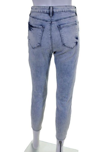 L'Agence Womens Cotton Skinny Leg Acid Light Wash Jeans Blue Size EUR 29