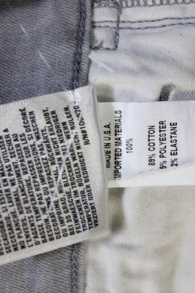 Citizens of Humanity Womens Cotton Zip Button Skinny Leg Jeans Light Gray Size 2
