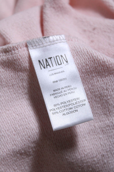 Nation LTD x Soulcycle Womens Scoop Neck Cut Out Sweatshirt Pink Size Medium