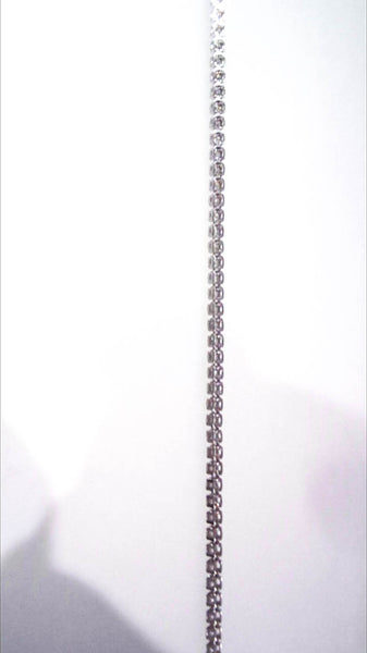 Designer Womens 14K White Gold  Lab Created Diamond 1.25ct Micro Tennis Bracelet