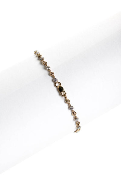 Designer Womens 14K Yellow Gold 2.25ct Lab Created Diamond Georgian Flip Bracele