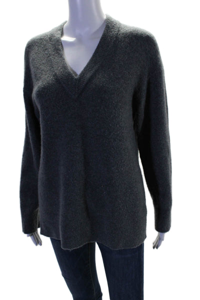 Rails Womens Wool Blend V-Neck Long Sleeve Pullover Sweater Top Gray Size XS