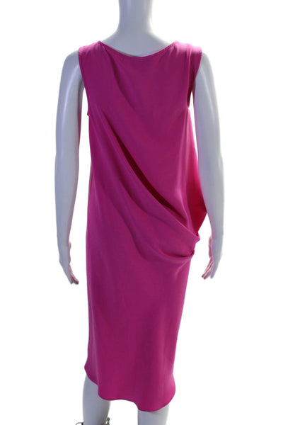 Trina Turk Womens Ruched Round Neck Sleeveless Pullover Dress Pink Size XS