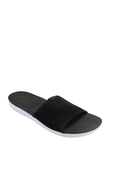 FitFlop Womens Open Toe Slip On Casual Slides Black Size 8