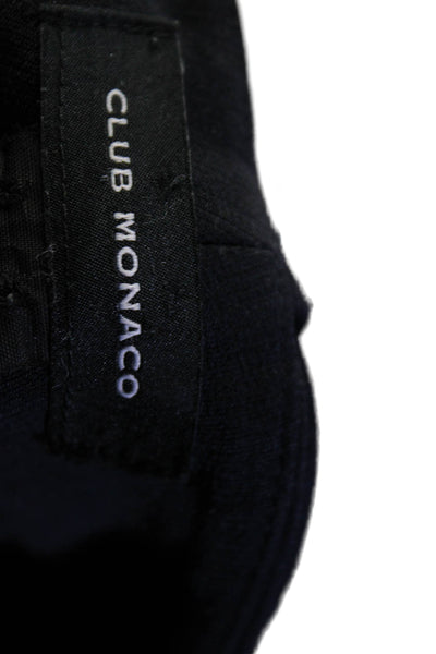 Club Monaco Women's Hook Closure Belted Straight Leg Pants Black Size 0