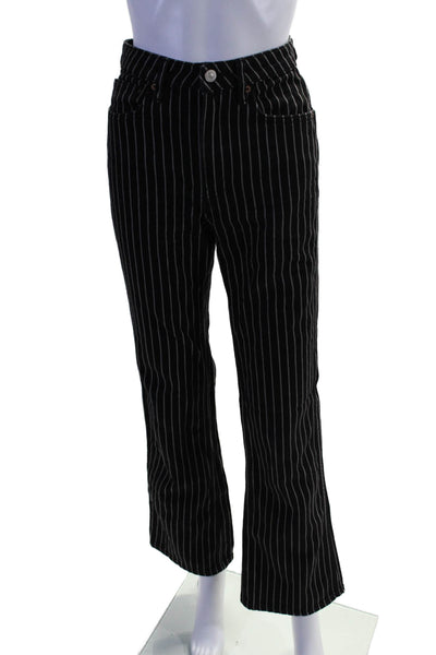 Reformation Women's High Waist Five Pockets Straight Leg Pants Striped Size 25