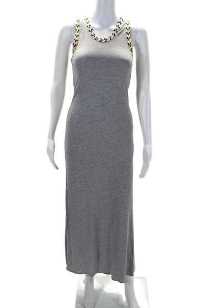 Gryphon New York Womens Sleeveless A Line Maxi Dress Gray Size Extra Small