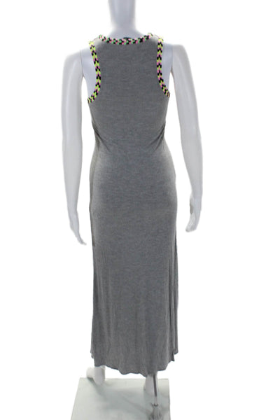 Gryphon New York Womens Sleeveless A Line Maxi Dress Gray Size Extra Small