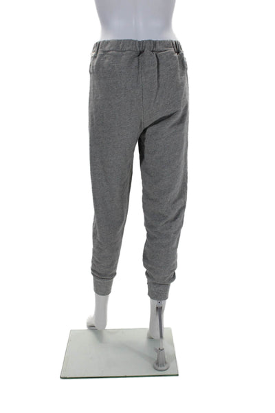 The Great Womens Cotton Fleece Button Cuff Bottom Sweatpants Gray Size 01