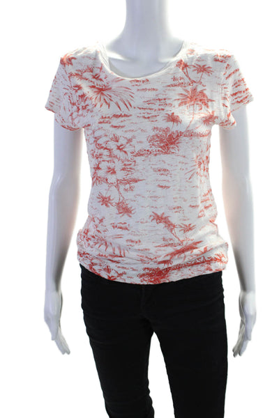 Goldie Women's Round Neck Short Sleeves Basic Floral T-Shirt Size S