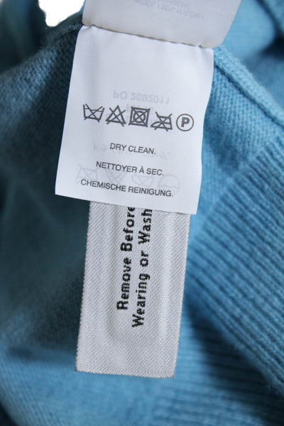 J Crew Womens Wool Blend Knit V-Neck Button Up Cardigan Sweater Blue Size XS