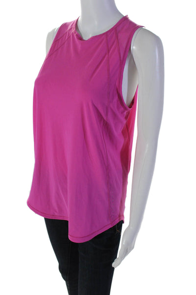 Lululemon Women's Round Neck Sleeveless Sheer Tank Top Pink Size 6