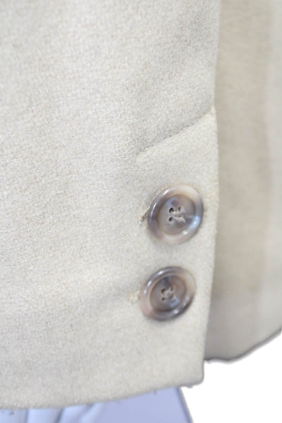 J Crew Womens Collared Double Breasted Button Up Mid-Length Coat Beige Size XS