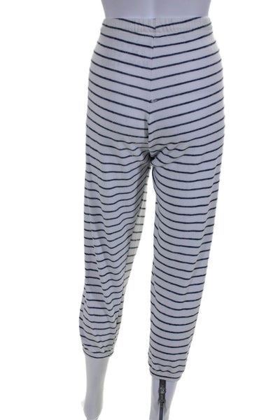 Happiest In The Hampton Women's Drawstring Waist Sweatpants Striped Size S