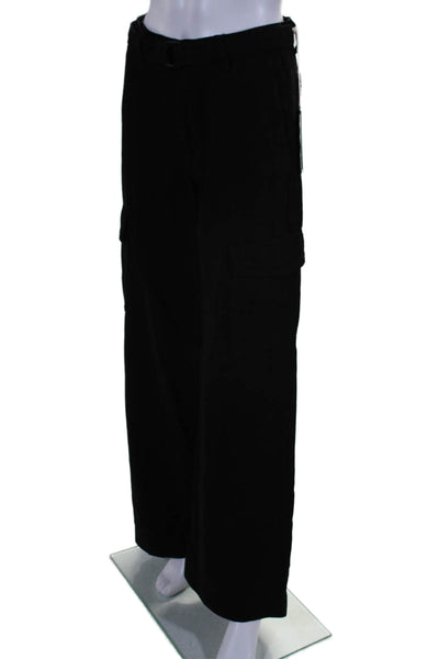 DL1961 Women's Button Closure Belted Wide Leg Cargo Pants Black Size 29