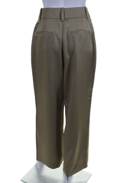 Favorite Daughter Womens Pleated Front High Rise Wide Leg Pants Brown Size 8