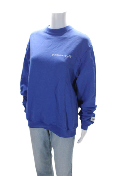 Krost Womens Pullover Crew Neck Someone Special Sweatshirt Blue Size Medium