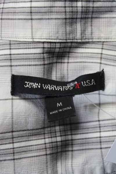 John Varvatos Star USA Men's Short Sleeves Button Down Plaid Shirt Size M