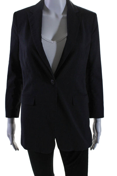 Rag & Bone Women's Long Sleeves Collared Lined One Button Jacket Striped Size 2