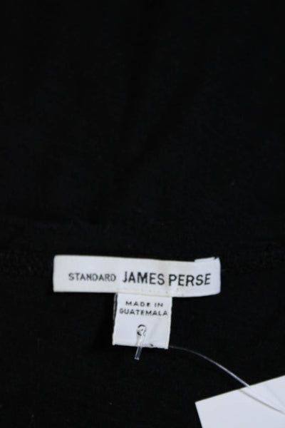 Standard James Perse Womens Cotton Buttoned V-Neck T-Shirt Dress Black Size 3