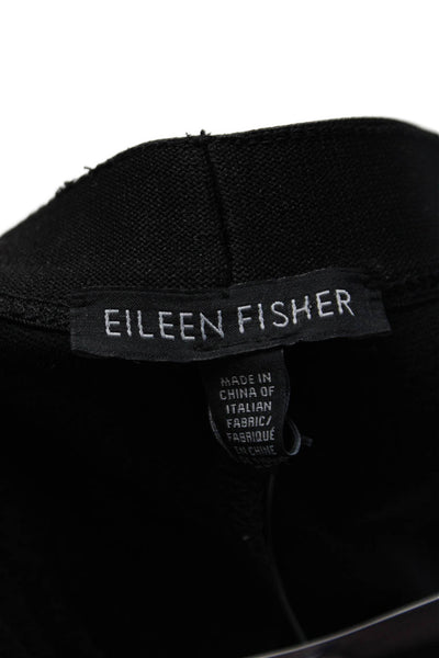 Eileen Fisher Womens Elastic Waist Straight Leg Casual Leggings Black Size M