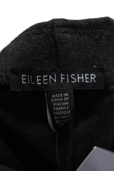 Eileen Fisher Womens Elastic Waist Pull On Ankle Slit Leggings Gray Size M