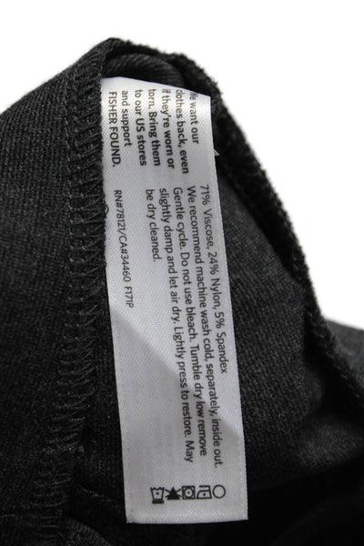 Eileen Fisher Womens Elastic Waist Pull On Ankle Slit Leggings Gray Size M