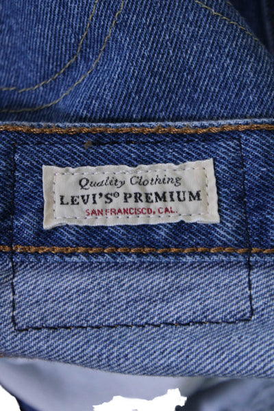 Levi Strauss & Co Womens Distressed Medium Wash Jeans Blue Size 28