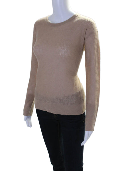 Inhabit Womens Cashmere Long Sleeve Crewneck Top Brown Size S