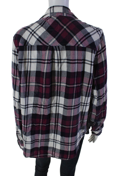 Rails Women's Collared Long Sleeves Button Down Plaid Shirt Sz M