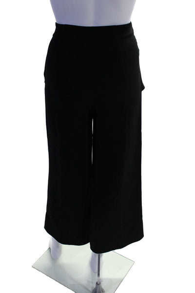 Cinq A Sept Womens Bow Detail High-Rise Wide Leg Pants Trousers Black Size 0