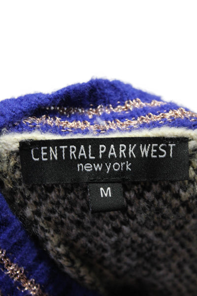 Central Park West Womens Animal Print Sweater Multi Colored Size Medium